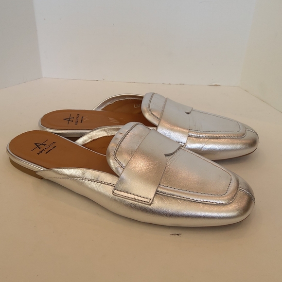 AQUATALIA Jayleen silver metallic slip on mules - Picture 3 of 10